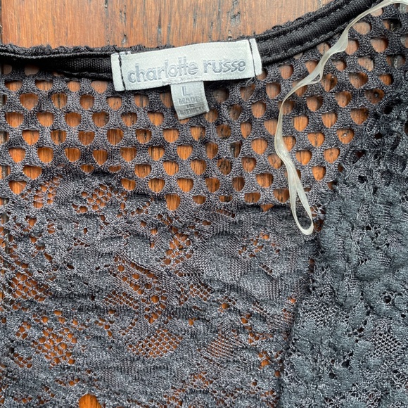 Charlotte Russe Vintage Lace Open Knit Kimono - Picture 3 of 5